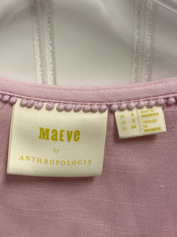 Blouse Short Sleeve By Maeve In Pink, Size: Xs Sale