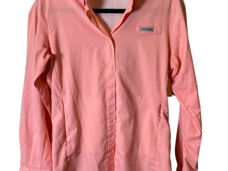 Athletic Top Long Sleeve Collar By Columbia In Peach, Size: M Hot on Sale