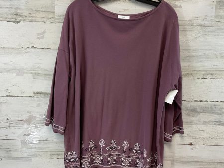 Tunic 3 4 Sleeve By J. Jill In Mauve, Size: Xl For Cheap