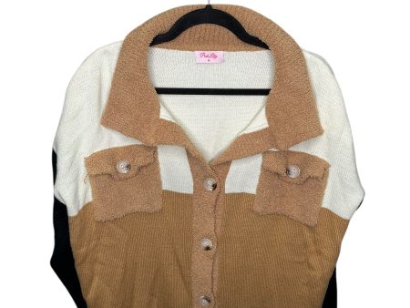 Cardigan By Pink Lily In Black & Brown, Size: M Hot on Sale