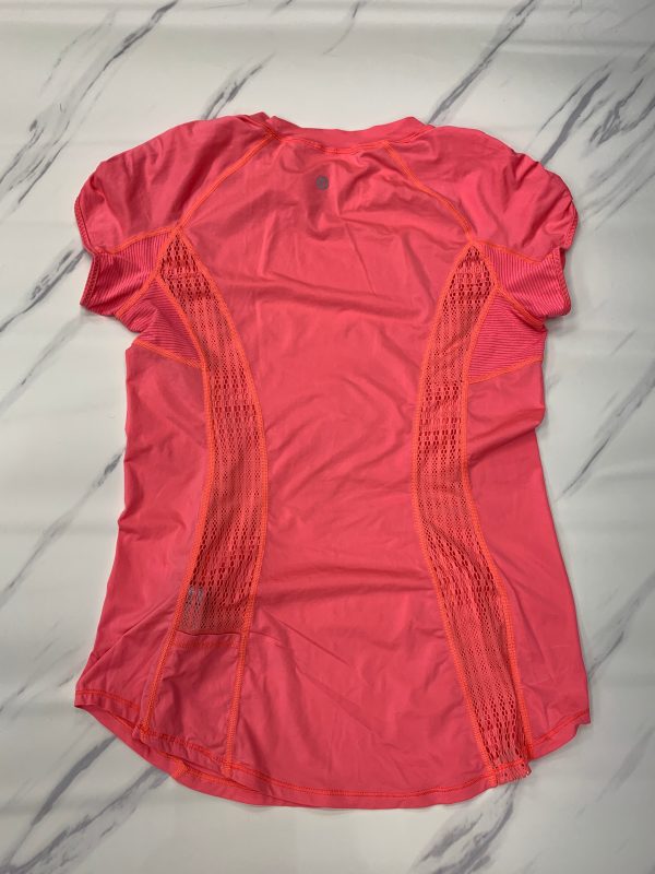 Athletic Top Short Sleeve By Lululemon In Orange, Size: 6 For Sale