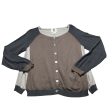 Cardigan By Clothes Mentor In Grey & Tan, Size: L For Sale