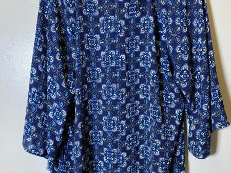 Top 3 4 Sleeve By Dana Buchman In Geometric Pattern, Size: Xl Online