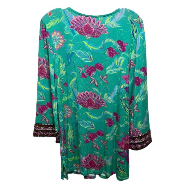 Maddalena Beaded Sequined Floral Tunic By Soft Surroundings In Multi-colored, Size: S on Sale