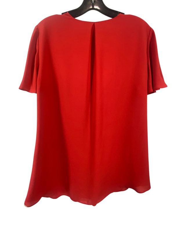 Blouse Short Sleeve By White House Black Market In Red, Size: 10 Fashion