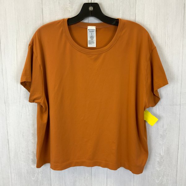 Athletic Top Short Sleeve By Athleta In Orange, Size: Xl Supply