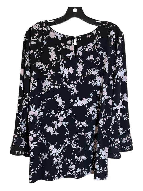 Blouse Long Sleeve By Karl Lagerfeld In Floral Print, Size: Xl Cheap