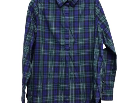 Top Ls By Lands End In Plaid Pattern, Size:M Online now