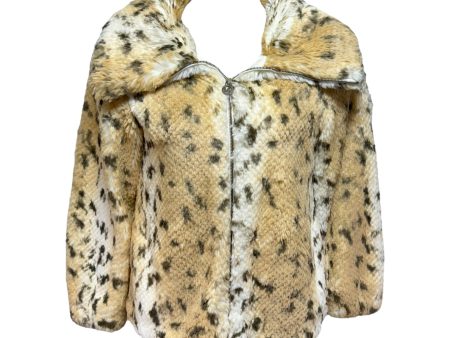 Coat Faux Fur & Sherpa By Michael By Michael Kors In Animal Print, Size: M For Cheap