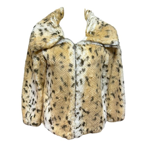 Coat Faux Fur & Sherpa By Michael By Michael Kors In Animal Print, Size: M For Cheap