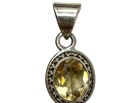 Citrine & Sterling Silver Pendant By Unknown Brand Online