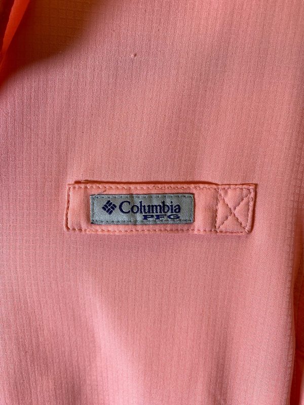 Athletic Top Long Sleeve Collar By Columbia In Peach, Size: M Hot on Sale