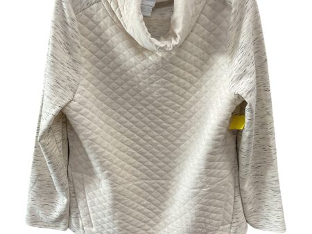 Athletic Top Long Sleeve Crewneck By Chicos In Cream, Size: L Cheap