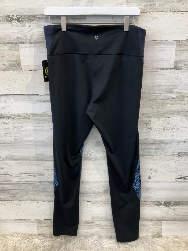 Athletic Leggings By Champion In Black & Blue, Size: Xl Online now