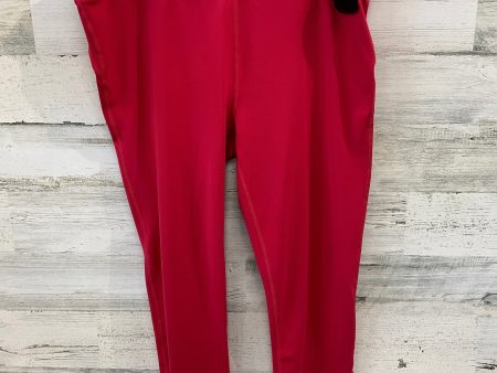 Athletic Capris By Fabletics In Red, Size: Xxl on Sale