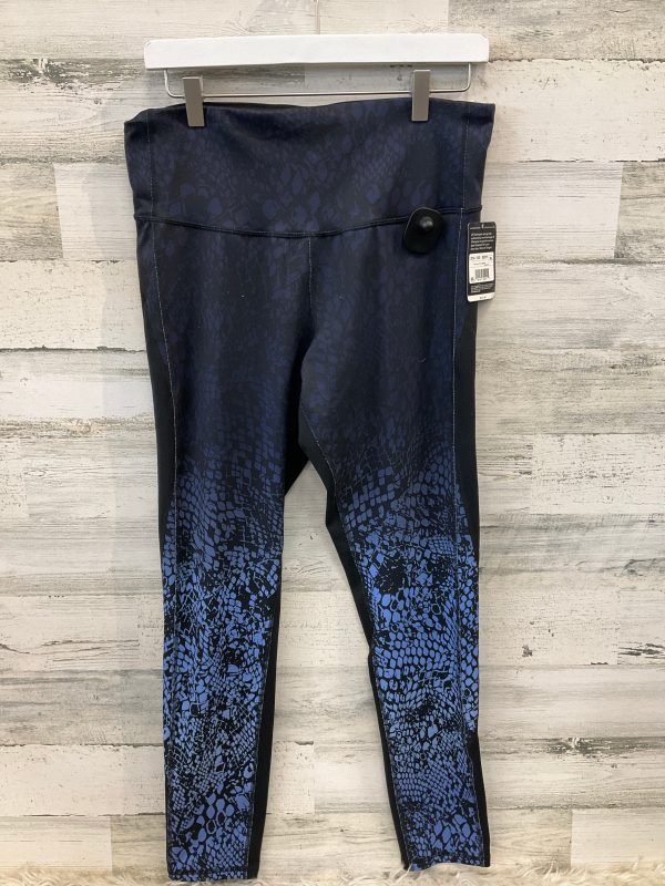 Athletic Leggings By Champion In Black & Blue, Size: Xl Online now