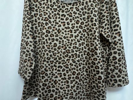 Top 3 4 Sleeve By Green Envelope In Animal Print, Size: Xl For Cheap