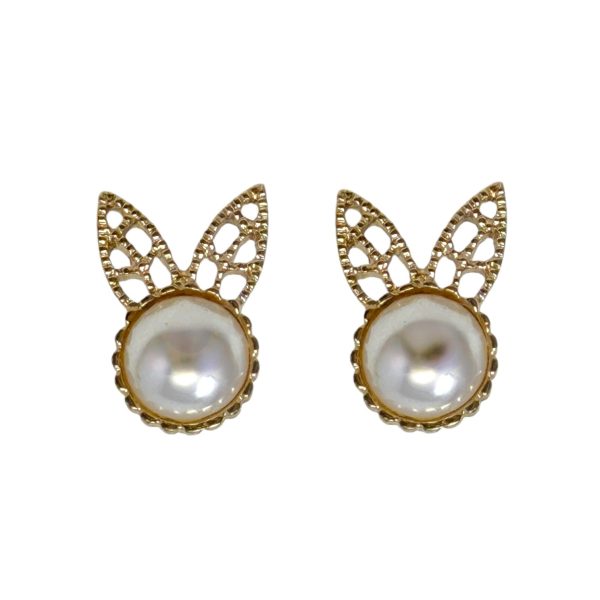 Bunny Pearly Stud Earrings By Unbranded Online now