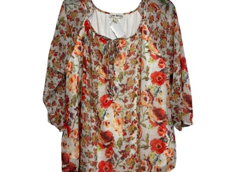 Top 3 4 Sleeve By Clothes Mentor In Floral, Size: M For Sale