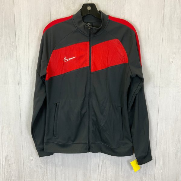 Athletic Jacket By Nike Apparel In Grey & Red, Size: M Online Sale