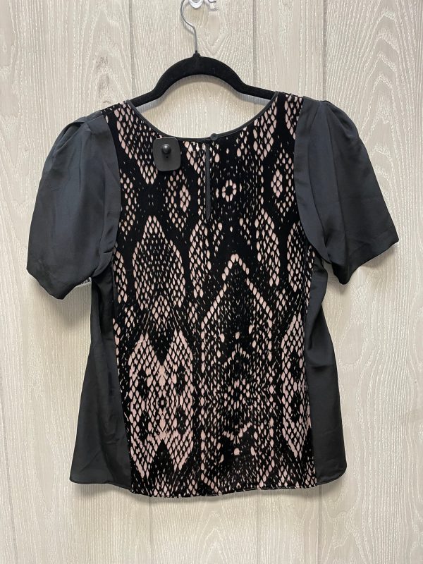 Blouse Short Sleeve By Rebecca Taylor In Black & Pink, Size: Xs Cheap