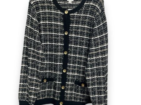 Cardigan By J. Crew In Black & White, Size: 2x Sale