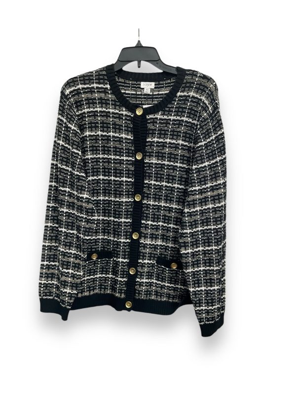 Cardigan By J. Crew In Black & White, Size: 2x Sale