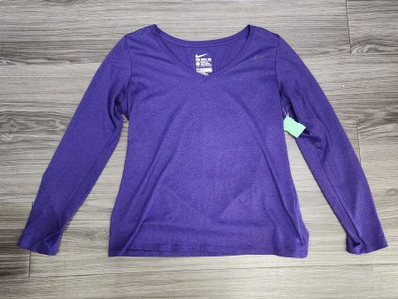 Athletic Top Long Sleeve Crewneck By Nike In Purple, Size: L Online Hot Sale