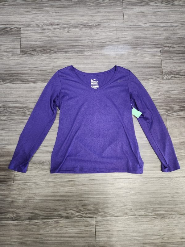 Athletic Top Long Sleeve Crewneck By Nike In Purple, Size: L Online Hot Sale