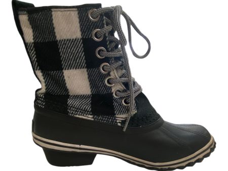 Boots Ankle Heels By Sorel In Black & White, Size: 6 Hot on Sale