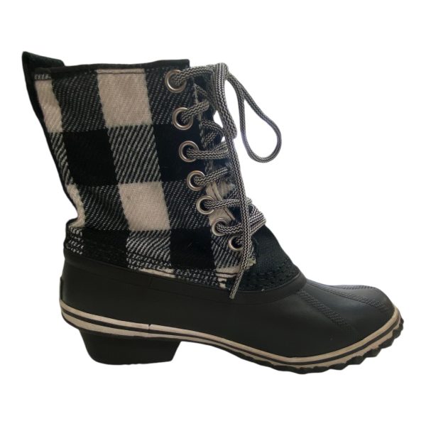 Boots Ankle Heels By Sorel In Black & White, Size: 6 Hot on Sale