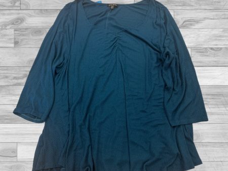 Top 3 4 Sleeve By Lane Bryant In Blue, Size: 18 Fashion