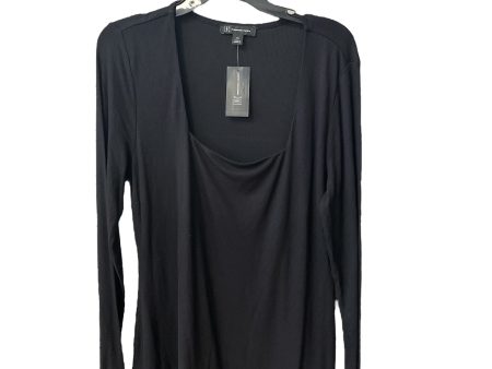 Top Long Sleeve Basic By Inc In Black, Size: 1x Discount