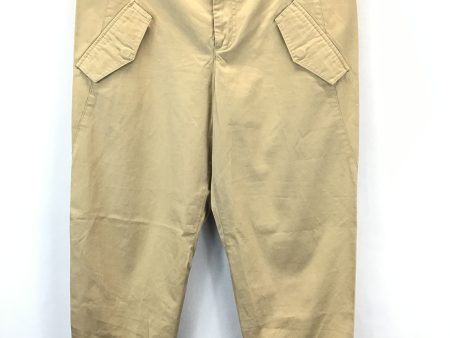 Pants Cropped By Armani Exchange In Tan, Size: 12 Discount