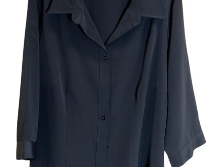 Blouse Long Sleeve By Cj Banks In Black, Size: 2x Discount