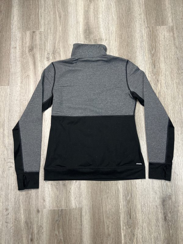 Athletic Top Long Sleeve Collar By Adidas In Grey, Size: M Sale